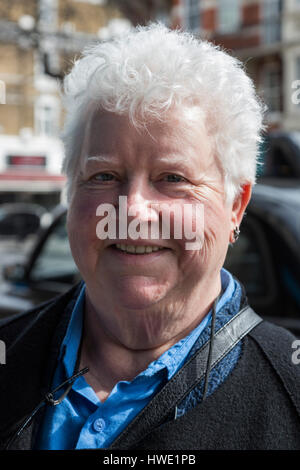 Krimiautorin Val McDermid auf der London Book Fair 2017 Stockfoto