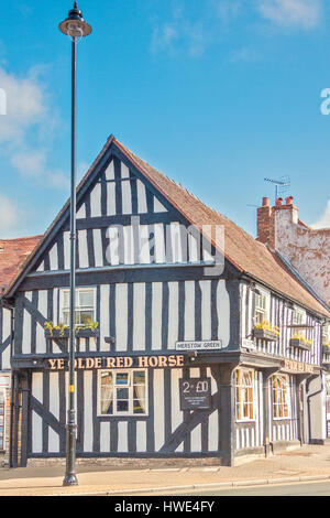 Ye Olde Red Horse Inn Evesham UK Stockfoto