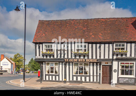 Ye Olde Red Horse Inn Evesham UK Stockfoto