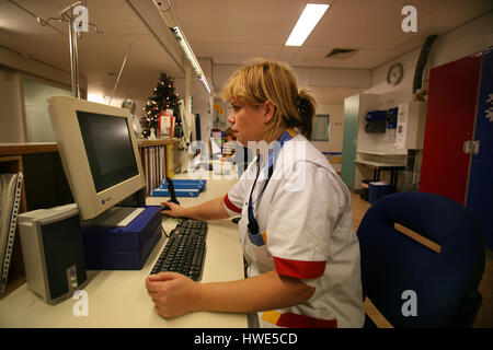 Krankenpflege an der Universitätsklinik Leiden. Stockfoto