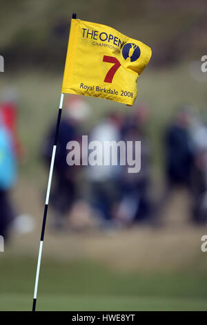 STARKER Wind BLOW FLAGGENSTOCK den offenen ROYAL BIRKDALE 2008 ROYAL BIRKDALE SOUTHPORT ENGLAND 20. Juli 2008 Stockfoto