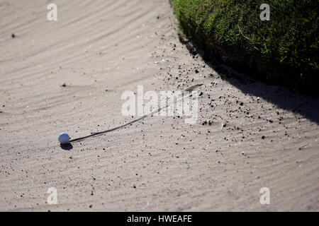 GOLF BALL im BUNKER der OPEN ROYAL BIRKDALE 2008 ROYAL BIRKDALE SOUTHPORT ENGLAND 20 Juli 2008 Stockfoto