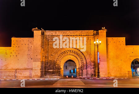 Bab Agnaou, eines der 19 Tore von Marrakesch, Marokko Stockfoto