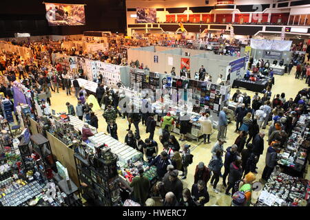 Stände auf Cardiff Comic Con 2017 an der Hallam FM arena Stockfoto