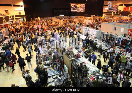 Stände auf Cardiff Comic Con 2017 an der Hallam FM arena Stockfoto