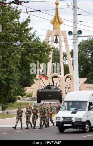 Bender, Moldau, Soldaten in der Gedenkstätte für den Konflikt in Transnistrien Stockfoto