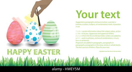 Frohe Ostern. Platz für Ihren text Stock Vektor