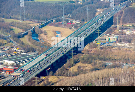 Bau-Lenne-Viadukt, Autobahn A45, Hagen, Ruhr, Nordrhein-Westfalen, Deutschland Stockfoto