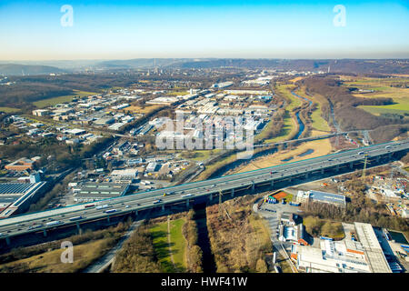 Bau-Lenne-Viadukt, Autobahn A45, Hagen, Ruhr, Nordrhein-Westfalen, Deutschland Stockfoto