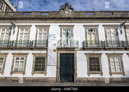 Numismatische Kabinett von Porto im Palast von Balsemao Vicomtes auf Carlos Alberto Platz (Praaa de Carlos Alberto) in Vitoria Pfarrei von Porto, Portugal Stockfoto