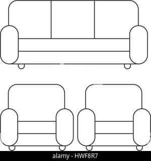 Möbel Sessel Hauptdekor Symbol Vektor-illustration Stock Vektor