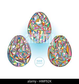 Ostereier legen Vektor Hintergrund. Handgemalte abstrakte Urlaub Abbildung. Stock Vektor