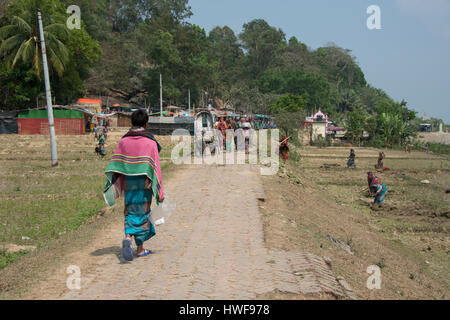 Bangladesch, Chittagong, Distrikt Cox Bazar, Maheshkhali Island (alias Maheshkali, Mahesh Khali, Moheshkhali) Maheshkhali Village. Stockfoto