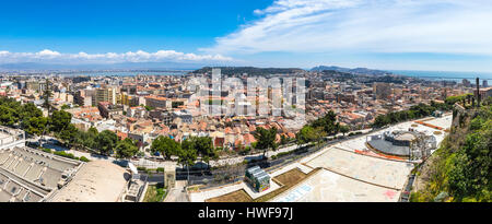 Panoramablick über Cagliari Altstadt, Insel Sardinien, Italien. Cagliari ist eine alte Stadt, jetzt ist die Hauptstadt und die größte Stadt der italienischen Insel Stockfoto