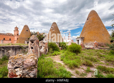 Ex-Hacienda Jaral de Berrios, einst eines der größten in Mexiko, in der Nähe von Villa de Reyes, San Luis Potosí. Stockfoto