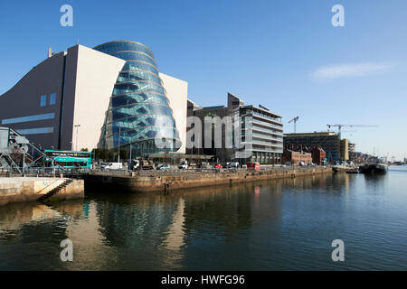 Convention Centre Dublin und der Nord-Wand-Spencer dock-Bereich der Docklands Fluss Liffey Republik Irland Stockfoto