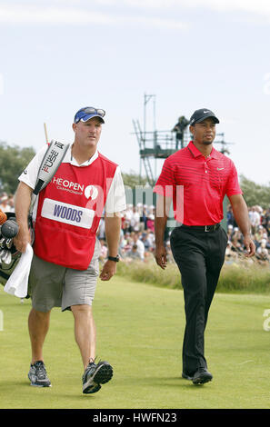 TIGER WOODS JOE LACAVA USA CADDY USA LYTHAM & ST. ANNES LANCASHIRE ENGLAND 22. Juli 2012 Stockfoto