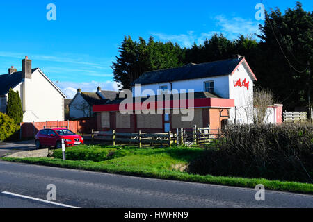 Winterbourne Abbas, Dorset, UK.  20. März 2017.  Großbritannien Wetter.  Das Little Chef Restaurant neben der A35 in Winterbourne Abbas in Dorset hat plötzlich geschlossen und wurden mit Brettern vernagelt.  Bildnachweis: Graham Hunt/Alamy Live-Nachrichten Stockfoto