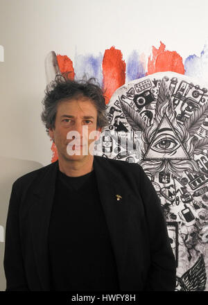 London, UK. 20. März 2017. Der britische Autor Neil Gaiman in London, England, 20. März 2017. Foto: Leonard Kehnscherper/Dpa/Alamy Live News Stockfoto