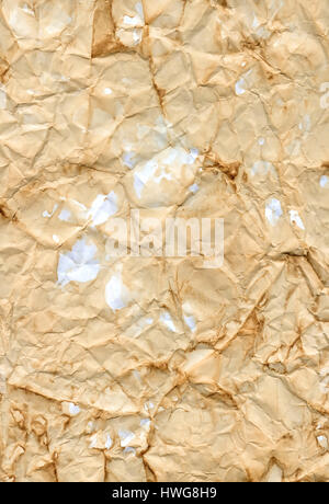 Struktur des alten Beige creasy Papiers Stockfoto