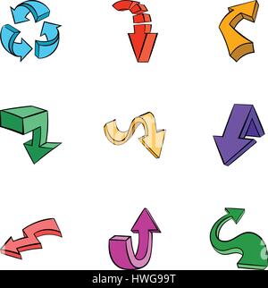 Cursor-Symbole-Set, Cartoon-Stil Stock Vektor