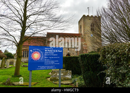 St. Peter und St. Paul Kirche - West Mersea Stockfoto