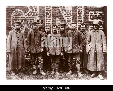 WW1 deutsche Kriegsgefangene in Frankreich Stockfoto