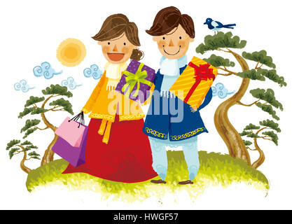Frohes neues Jahr Stockfoto