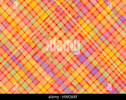 Bunte abstrakte digitale Muster mit Fett Kontrastfarben, in schmalen rechteckigen Formen in einem karierten Crossover-Design. Stockfoto