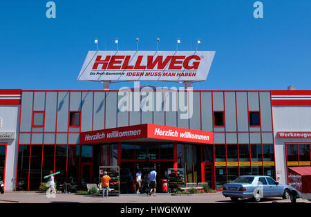 Hellweg Baumarkt, An der Ostbahn, Friedrichshain, Berlin, Deutschland Stockfoto