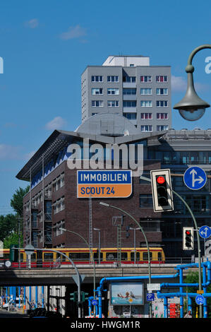 Immobilien Scout, Andreasstraße, Friedrichshain, Berlin, Deutschland Stockfoto