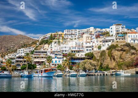 Griechenland, Kreta, Messara Bucht Agia Galini, traditionelles Fischerdorf an der Südküste Stockfoto