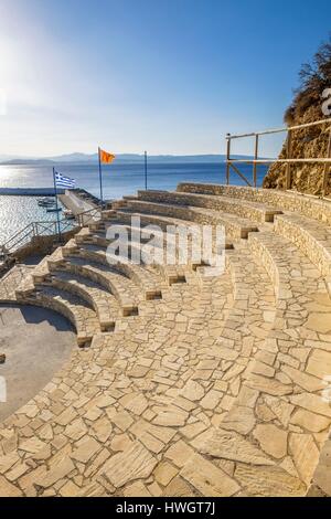 Griechenland, Kreta, Messara Bucht Agia Galini, traditionelles Fischerdorf an der Südküste, das Theater Stockfoto