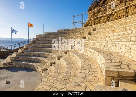 Griechenland, Kreta, Messara Bucht Agia Galini, traditionelles Fischerdorf an der Südküste, das Theater Stockfoto