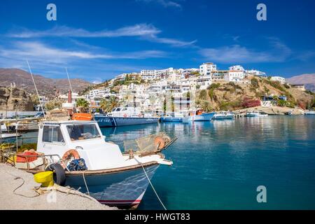 Griechenland, Kreta, Messara Bucht Agia Galini, traditionelles Fischerdorf an der Südküste Stockfoto