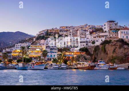 Griechenland, Kreta, Messara Bucht Agia Galini, traditionelles Fischerdorf an der Südküste Stockfoto