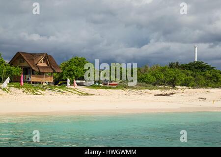 Philippinen, Mindoro, Apo Reef Natural Park Rangers Gebäude Stockfoto