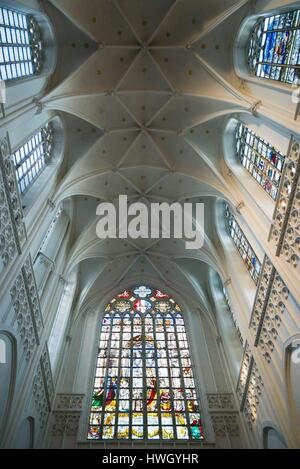 Belgien, Antwerpen, Groenplaats, Onze-Lieve-Vrouwekathedraal Kathedrale Decke Stockfoto