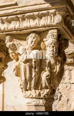 Frankreich, Bouches du Rhone, Arles, Saint-Trophime Kirche aus dem 12.-15. Jahrhundert, Weltkulturerbe der UNESCO, der Kreuzgang Stockfoto