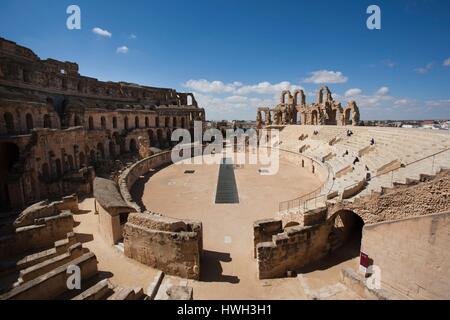 Tunesien, Tunesien Central Coast, El Jem, Kolosseum, b. 238 n. Chr. Stockfoto