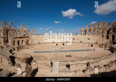 Tunesien, Tunesien Central Coast, El Jem, Kolosseum, b. 238 n. Chr. Stockfoto