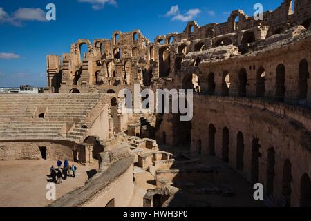 Tunesien, Tunesien Central Coast, El Jem, Kolosseum, b. 238 n. Chr. Stockfoto