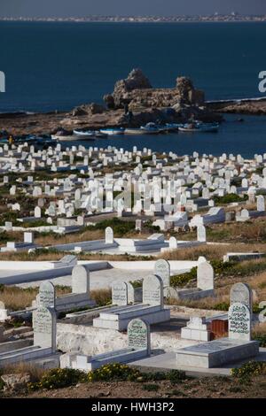 Tunesien, Tunesien Central Coast, Mahdia, muslimischen Friedhof Stockfoto