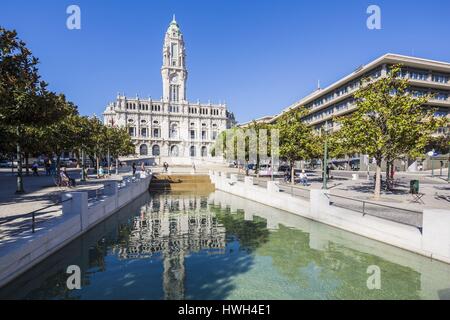 Portugal, Douro-Tal, Nord Region, Porto, Altstadt Weltkulturerbe der UNESCO, Rathaus Paços Concelho Stockfoto