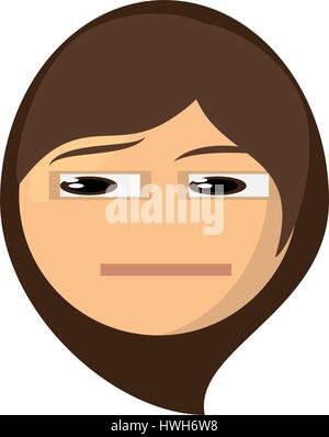 Emoji denken Ausdruck Bild Stock Vektor