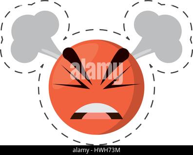 Emoticon wütend Comicbild Stock Vektor