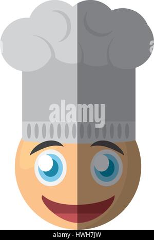 Koch-Emoticon-Cartoon-design Stock Vektor