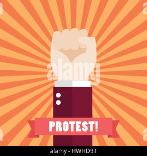 Faust, auferweckt. Protest-Konzept-Vektor-illustration Stock Vektor