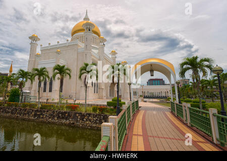 Sultan Omar Ali Saifuddin Moschee in Bandar Seri Begawan, Brunei Stockfoto