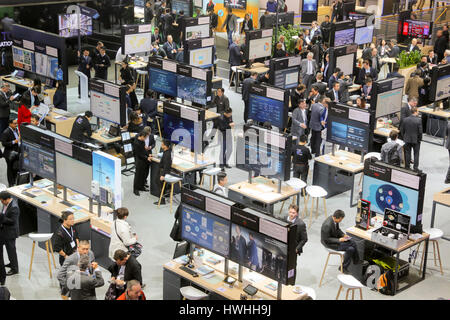 Hannover, Deutschland, 20. März 2017 - Digitaltechnik CeBIT trade fair 2017 Stockfoto